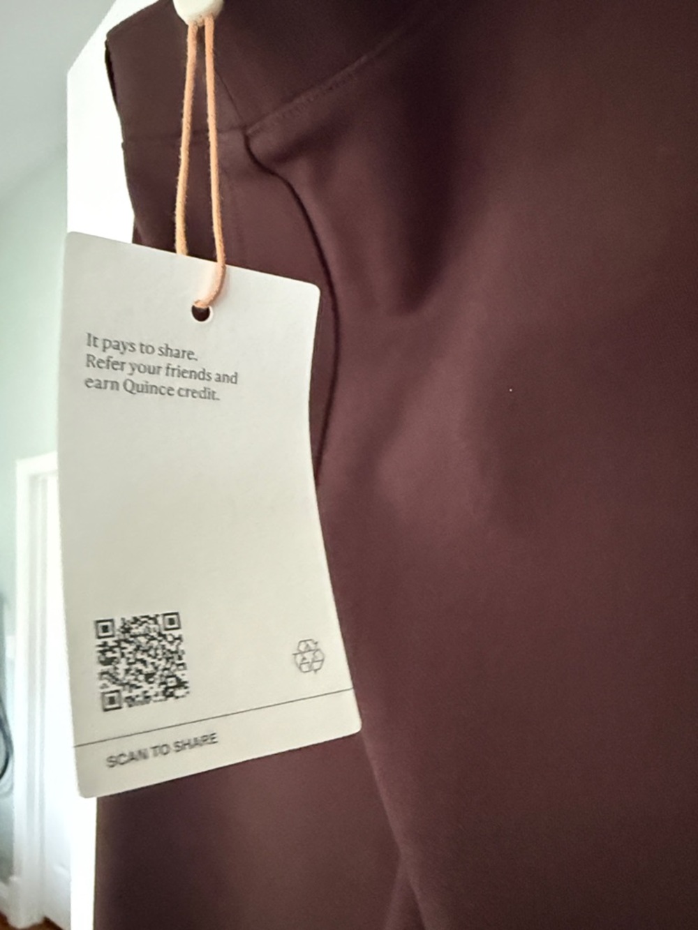 Quince Dark Brown Straight-Leg Dress Pants NWT medium - Picture 2 of 2